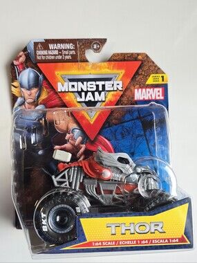 Monster Jam Marvel Thor Monster Truck Toy - Red & Silver